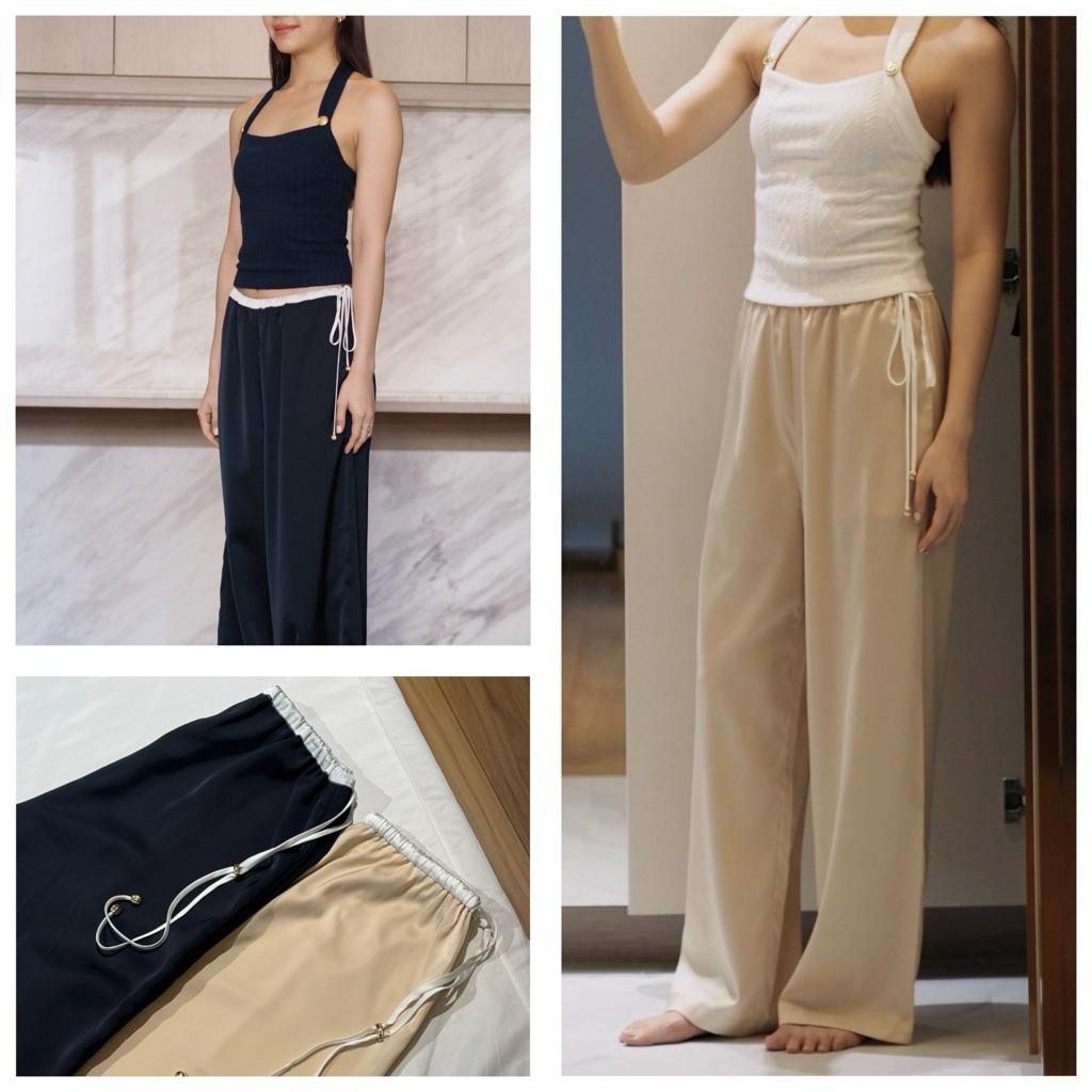 Cursive Cut - SARI Satin pants
