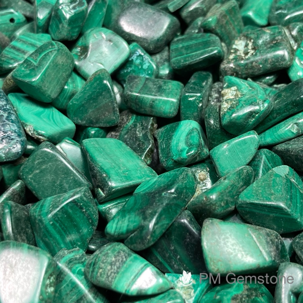 ML02 มาลาไคต์ ( Malachite ) ขนาด 5-8 mm หินธรรมชาติ หินนำโชค หินแร่ หินคริสตัล หินสะสม งานอาร์ต งานคราฟต์ งานประดิษฐ์