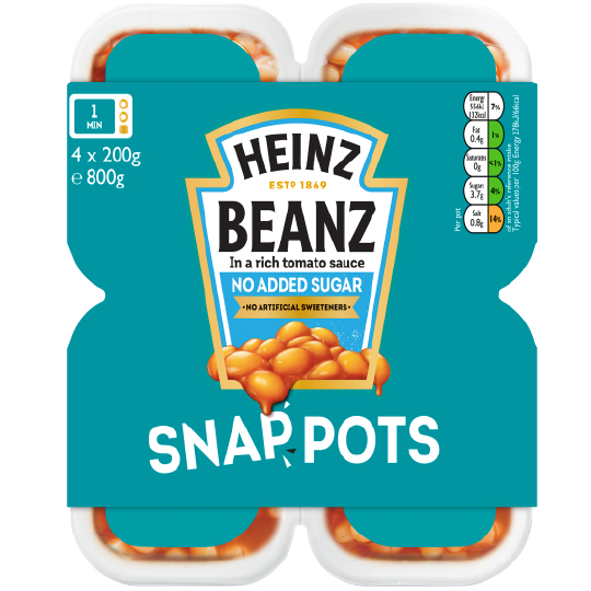 Heinz  Baked Beans Snap Pots 800g