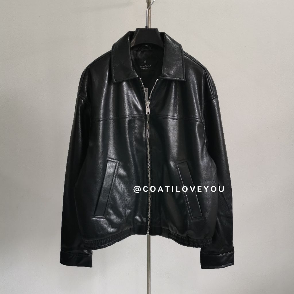 STRADIVARIUS​OVERSIZE​ LEATHER​ EFFECT​ WOMEN'S JACKET​