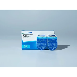 Bausch&Lomb soflens59 บอชแอนด์ลอมบ์ คอนแทคเลนส์รายเดือน 6ชิ้น(3คู่)+น้ำยาไบรโอทรู MPS300+60ml.