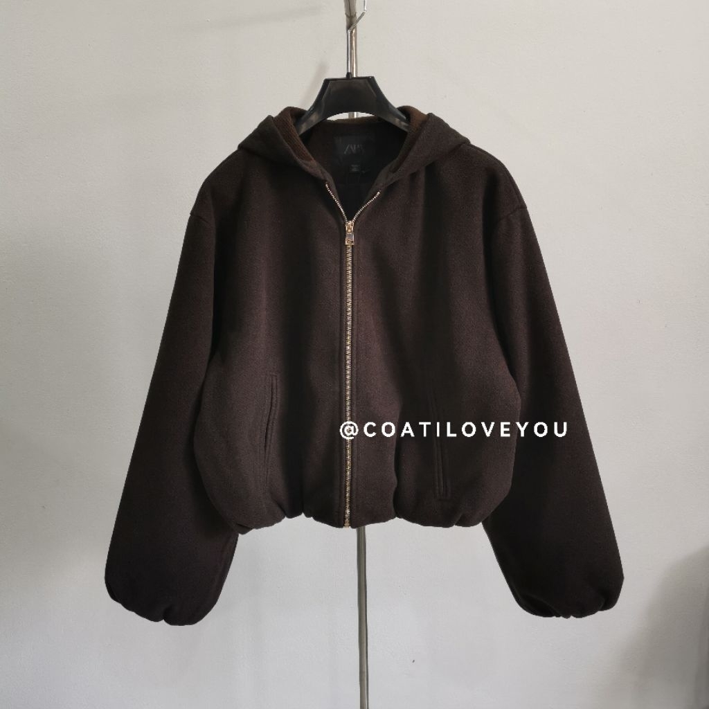 ZARA​ OVERSIZE​ HOODED​ JACKET​