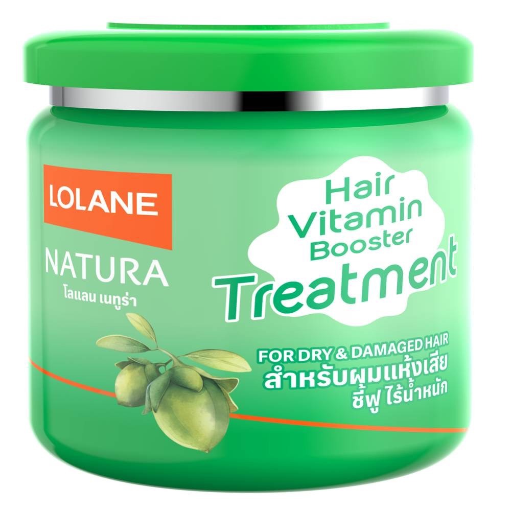 Lolane Natura Hair Treatment for Dry & Damaged jojoba oil& silk protein โลแลน เนทูร่า ครีมหมักส่วนผสมโจโจบาออย 250 กรัม