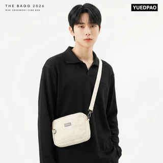 Yuedpao Mini Crossbody Cube Bag กระเป๋าสะพายข้าง กระเป๋าอเนกประสงค์ กระเป๋ายืดเปล่า ผ้าไนล่อนกันน้ำ ใส่มือถือได้