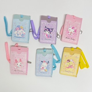 กระเป๋าใส่บัตร หนังPU พร้อมสายคล้องคอ ลายการ์ตูน 7x11.5cm