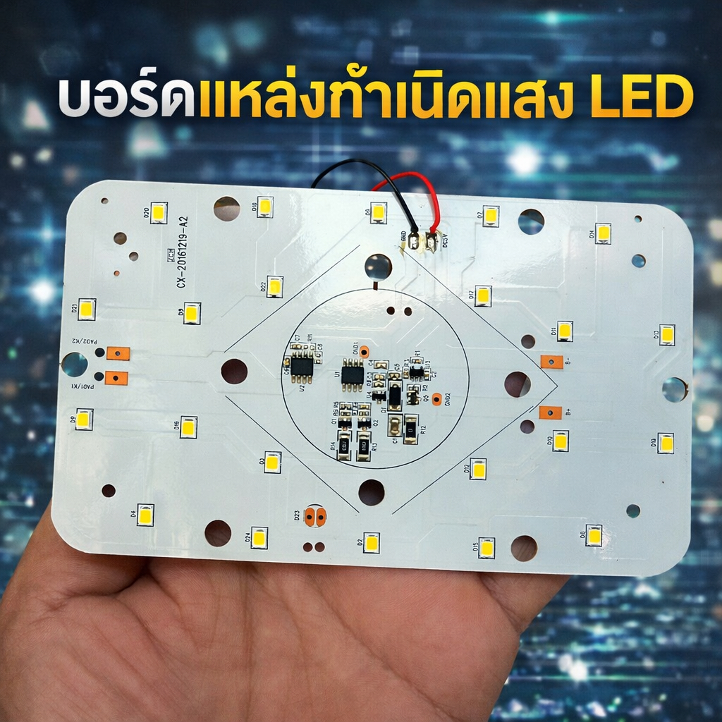 บอร์ดแหล่งกำเนิดแสง ไฟ LED (ไม่ทราบสเปค) LED Light Source Board สำหรับงาน DIY / ทดลอง