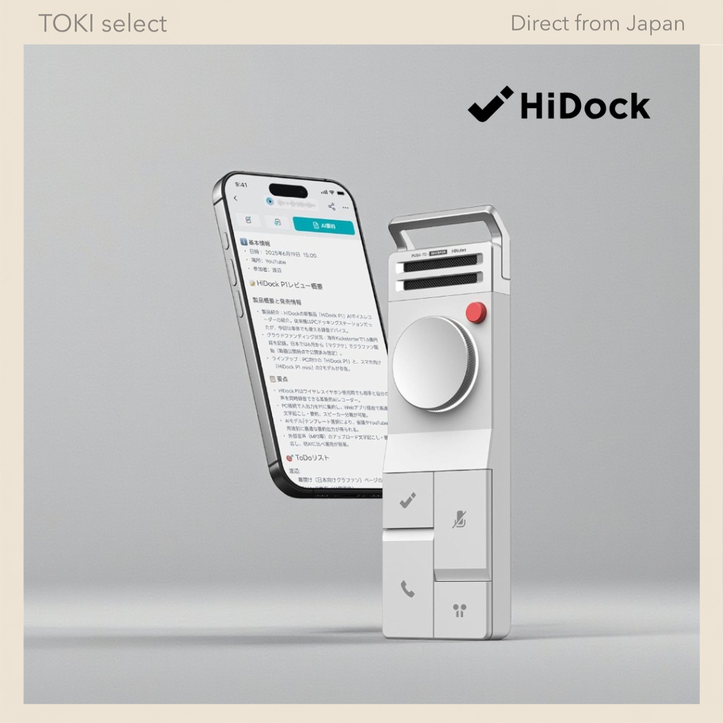 HiDock P1 AI Voice Recorder Wireless Earphone Recording Transcription Summary 64GB White