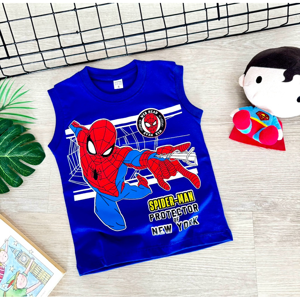เสื้อแขนกุดเด็ก ลายการ์ตูน Hero น่ารัก ๆ ผ้าคอตตอนเนื้อนุ่มใส่สบาย