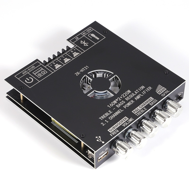 แท้ แอมป์ ZK-HT21 160W*2+220W แอมจิ๋วบลูทูธ แอมจิ๋ว 8นิ้ว 2Ωแอมป์จิ๋ว แอมป์จิ๋วแรงๆ แอม HT21ซับวูฟเฟอร์ แอมป์จิ๋วบลูทูธ