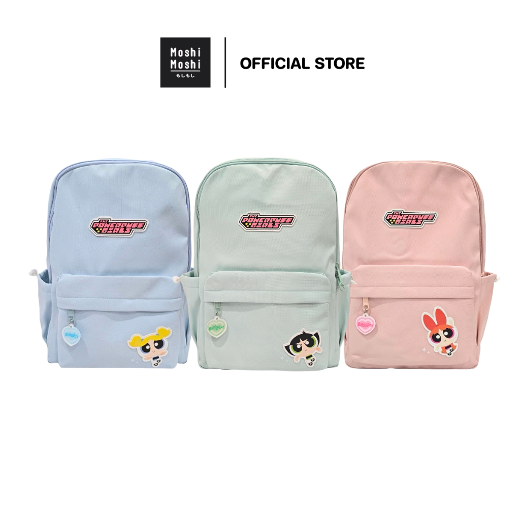 Moshi Moshi กระเป๋าเป้ กระเป๋าสะพายหลัง ลาย The Powerpuff Girls ลิขสิทธิ์แท้ รุ่น 6100006755-6757