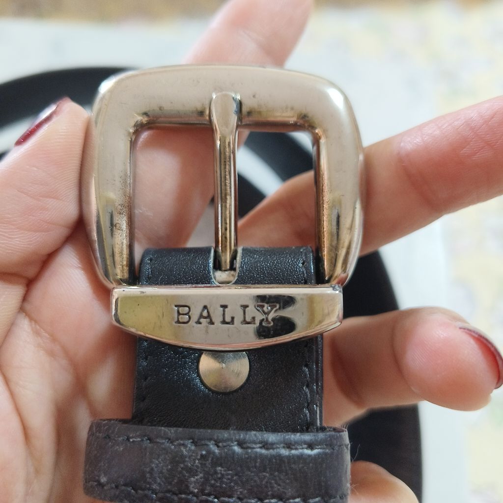 เข็มขัด Bally ผู้ชาย แท้ 💯% มือ 2️⃣ ความยาวเข็มขัด 41 นิ้ว Made in Italy สภาพดีมาก สีเงิน Classic, e