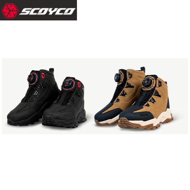 SCOYCO MT106 รองเท้ามอเตอร์ไซค์รองเท้าบู๊ต CE เกรด Anti Falling Long Moto Tour รองเท้าบู๊ตแรงดึงในฤดูร้อนกันน้ำและระบายอ