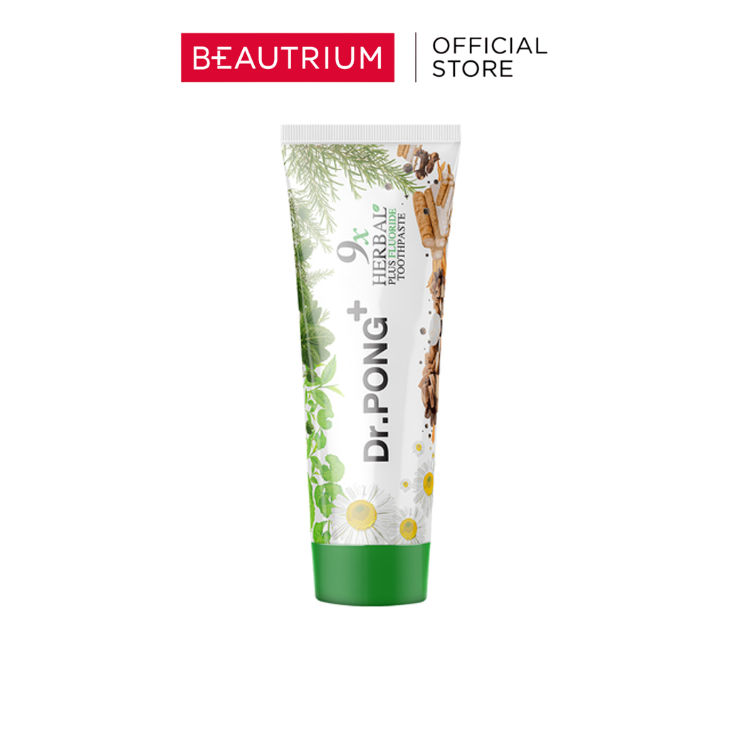 DR.PONG 9X Herbal Plus Fluoride Toothpaste 100g ยาสีฟัน
