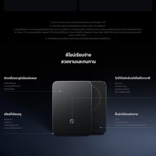 [NEW] Xiaomi UltraThin Magnetic Power Bank 5000 15W ชาร์จเร็วได้ 3 แบบ พาวเวอร์แบงค์ไร้สาย แบตอึด บางเบา พกพาสะดวก