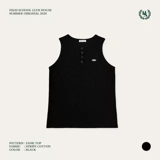 Highschool Summer Collection : Clubhouse Summer tank top เสื้อกล้ามซัมเมอร์ แบบถัก คอกลม - TPB02155