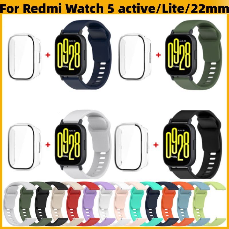 【เคส+สาย】 สําหรับ Xiaomi Redmi Watch 5 active / Lite นาฬิกา สาย สำรอง สายซิลิโคน Redmi watch 5 Lite smart watch