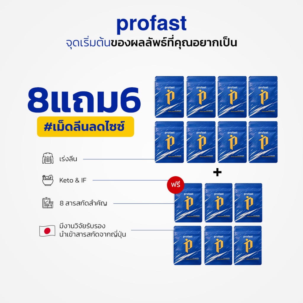 [8แถม6] profast (โปรฟาสต์) ฟื้นฟูระบบเผาผลาญ