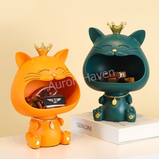 กล่องเก็บของแมวปากกว้าง,เรซินขนาด เล็กอุปกรณ์จัดระเบียบของกร…