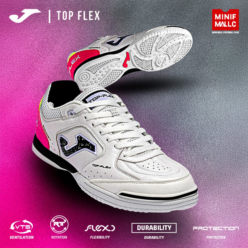 รองเท้าฟุตซอล Joma รุ่น Top Flex รองเท้าฟุตบอล คอลเลคชั่นใหม่มาพร้อมโทนเขียวมิ้นท์ ผสมความคลาสสิคกับโมเดิร์มเข้ากัน