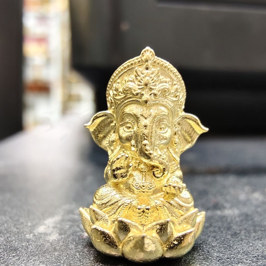 พระพิฆเนศจิ๋ว_ประทานพรประทับดอกบัวสูง 1.9cm._ขอได้ทุกเรื่อง ราคา ถูกที่สุด ดีลบีเคเค แกลเลอรีภาพที่ 3