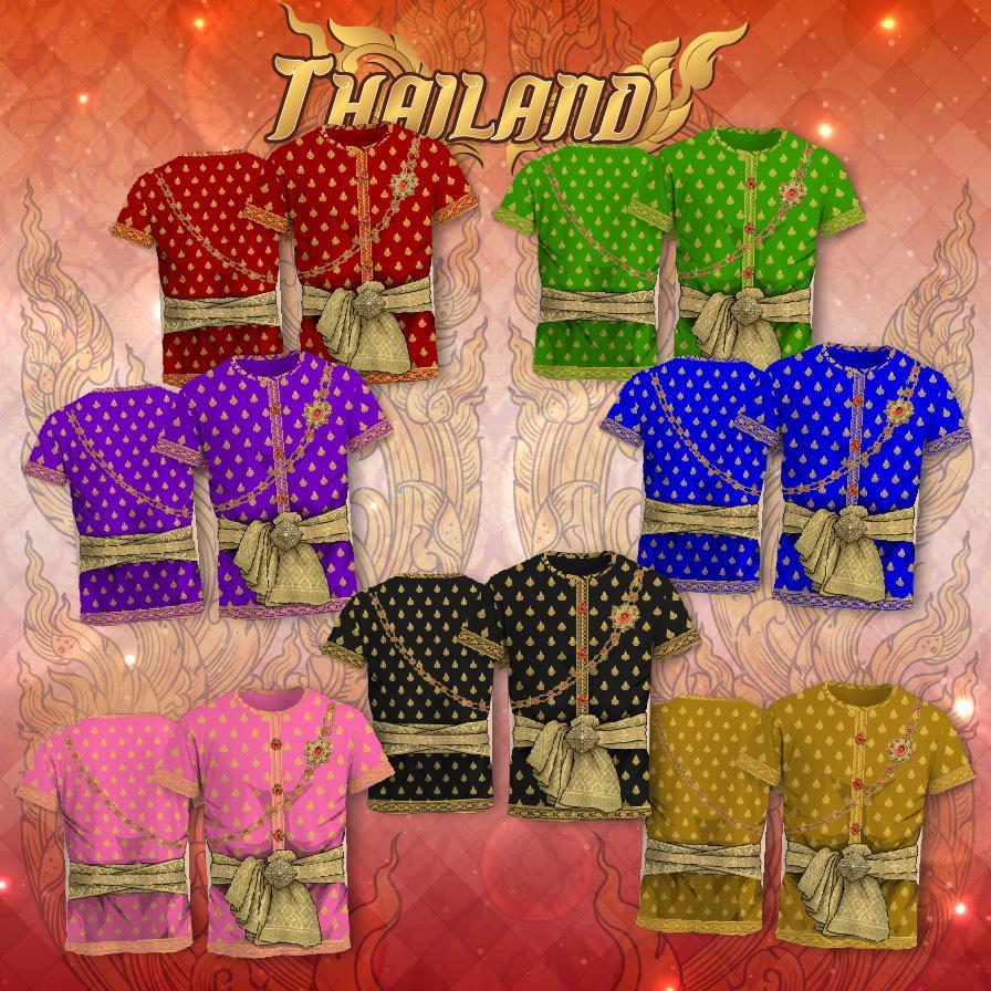 เสื้อยืดพิมพ์ลาย ลายไทยชาย เนื้อผ้าไมโครเกรดพรีเมี่ยม