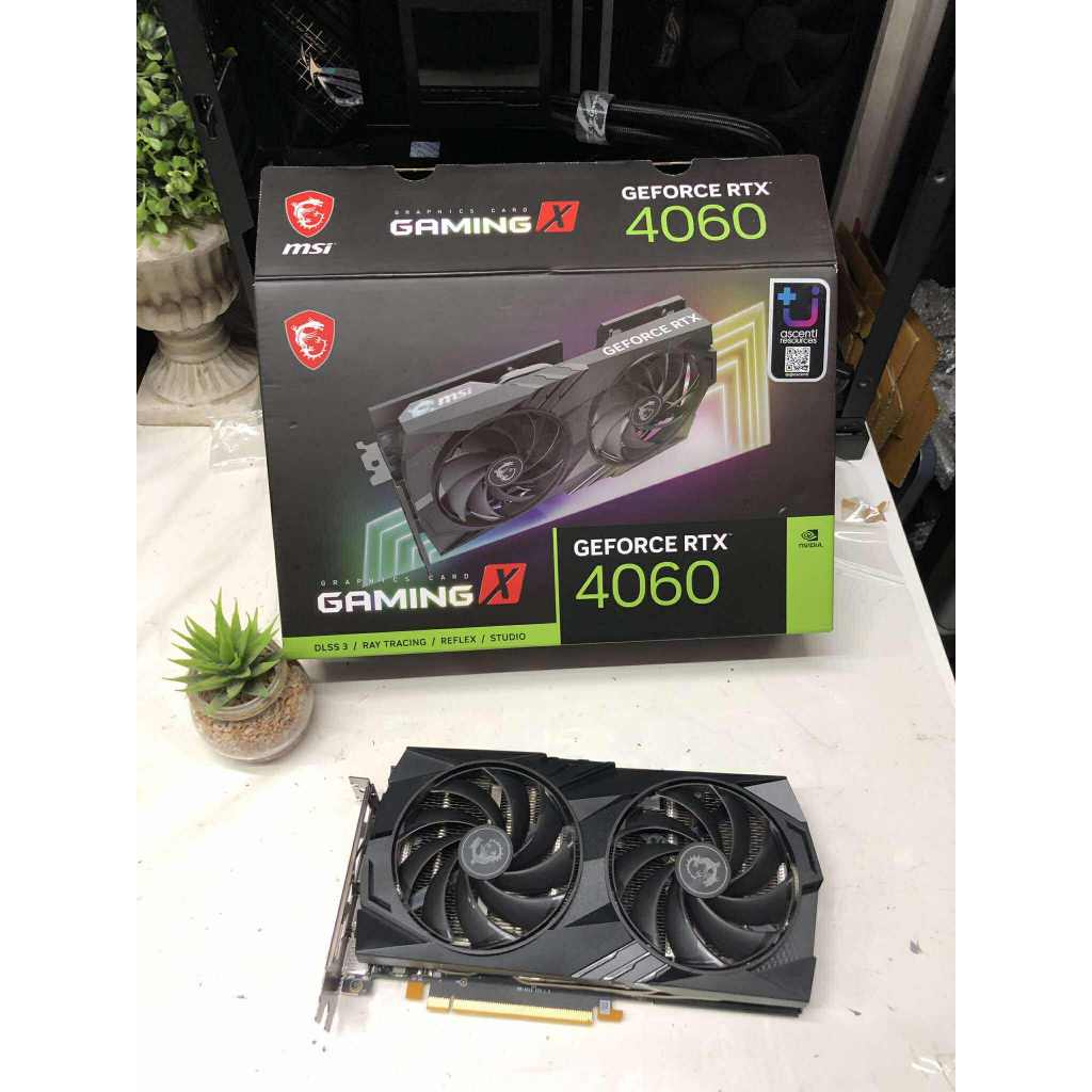 VGA (การ์ดแสดงผล) MSI GEFORCE RTX 4060 GAMING X 8G - 8GB GDDR6 ครบกล่อง ใช้งานปกติ ประกันยาว