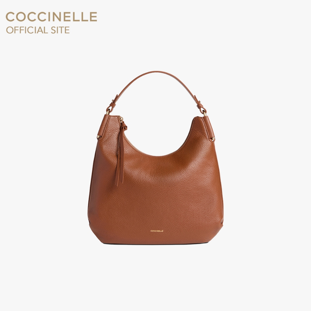 COCCINELLE กระเป๋าโฮโบผู้หญิง รุ่น REBEKKA HOBO BAG 130201 สี COGNAC