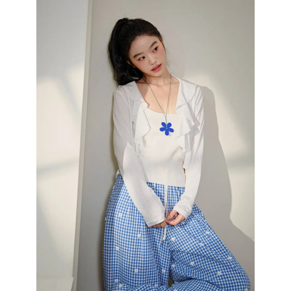 [พรีออเดอร์] ❤KUOSE : Ruffle Cropped Cardigan❤