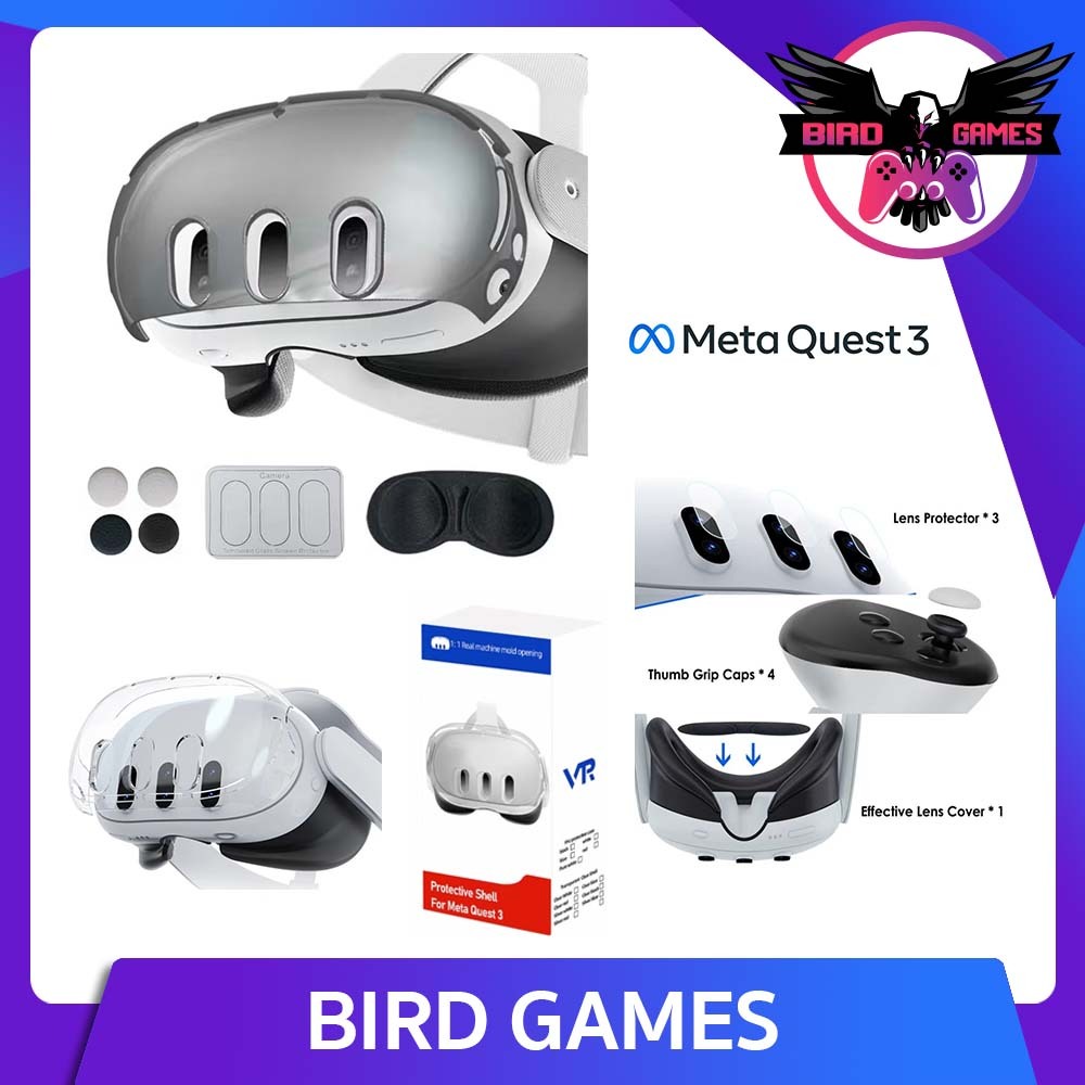 Protective Shell for Meta Quest 3 (เคสใส Meta Quest 3)(เคส Meta Quest 3)(กรอบใส Meta 3)Cover Quest 3