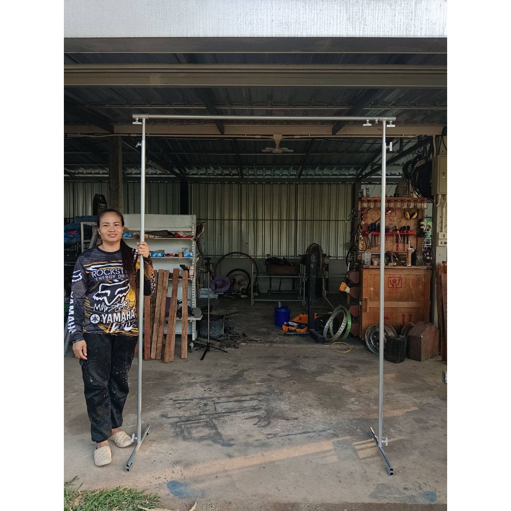 ราวเสา&คานยืดหดได้ ราวแขวนไฟ ราวแขวนป้ายบูธร้าน ราวแขวนผ้าม่าน