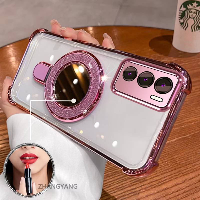 เคสขอบสี สำหรับ กันมุม VIVO Y21 Y33S Y33T T1X Y17 Y11 Y12 Y15 เคสทูโทน 2in1 กันกระแทกสี่มุม Q2