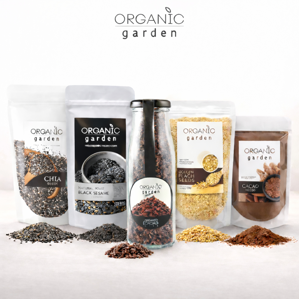 เซ็ต 1,299: Cacao Lover Stock Set | ชุดตุน 1 เดือน (Cacao + Cacao nibs + Chia + Flax + Sesame)