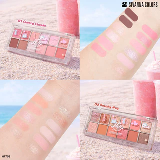 HF758 อายแชโดว์ สิเวนน่า คัลเลอร์ส ฮัลโล โซคิวท์ อายพาเลทท์ Sivanna colors 12เฉดสีในตลับเดียว 1.6*12 กรัม