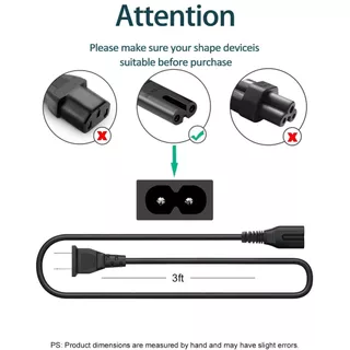 สายไฟชาร์จ 2 Prong AC Charger Replacement for ONN Bluetooth Speaker Speaker Charger Charging Power Cable Cord 10Ft