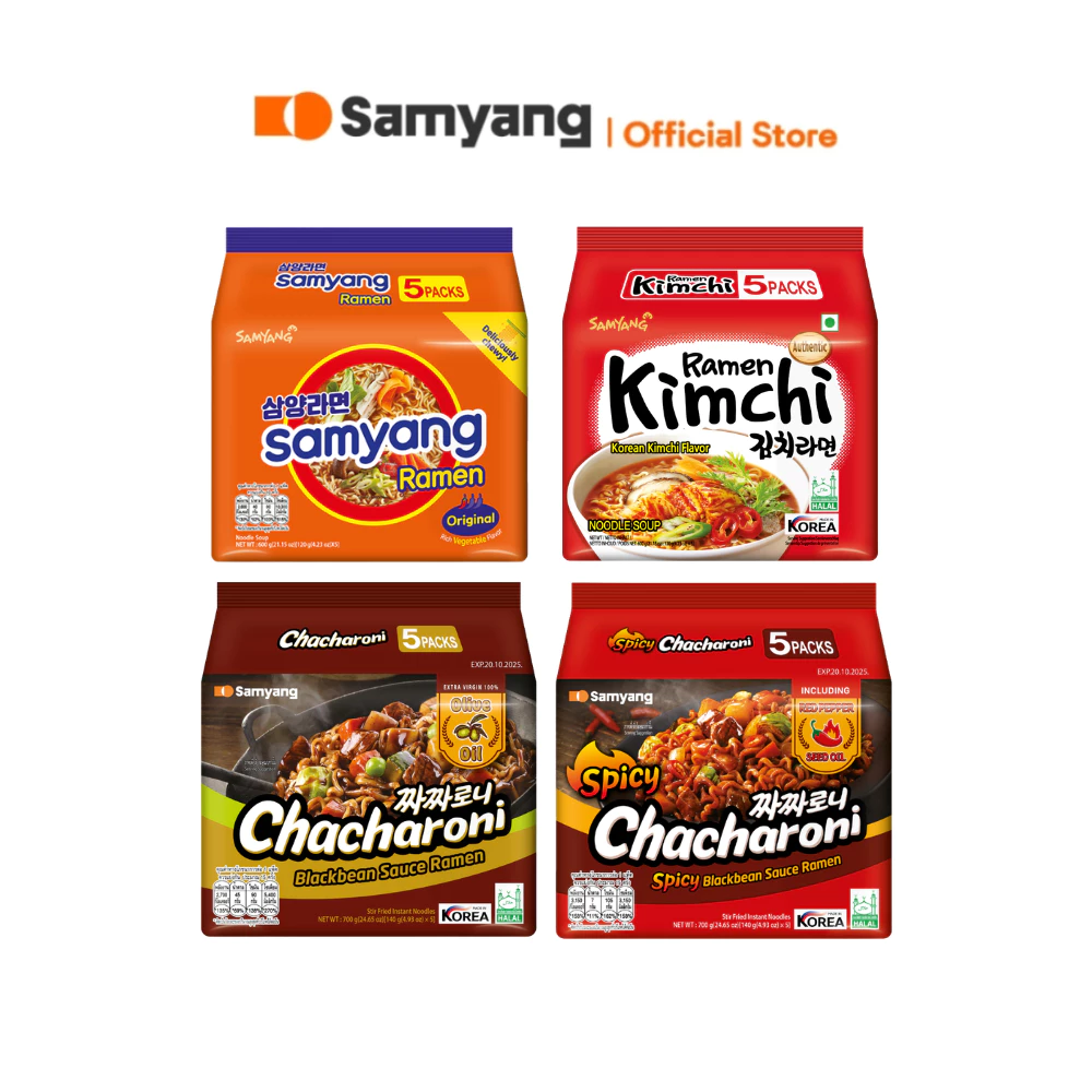 [แพ็ก 5 ซอง] Samyang Ramen ซัมยัง ราเมง เลือกรสชาติ