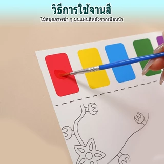 8PCS สีน้ำระบายสีสำหรับเด็ก ชุดระบายสีน้ำ ชุดภาพวาดระบายสีน้ําแฮนด์เมด DIY