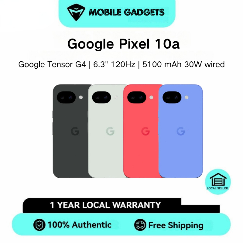 Google Pixel 10a | Google Tensor G4 (4 nm) | 6.3" 120Hz 1080 x 2424 pixels | 5100 mAh 30W wired 10W wireless