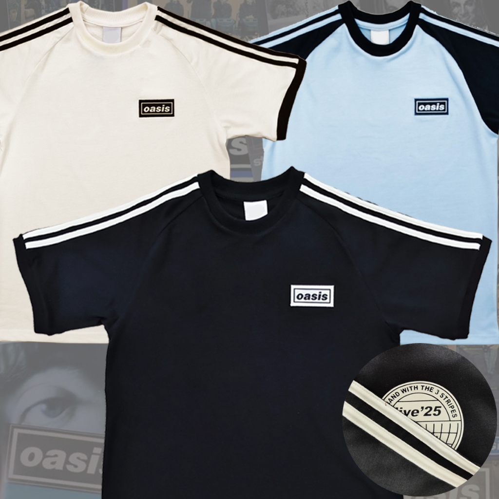 เสื้อ oasis Live '25 ผ้าคอตตอน3สี3แบบ ไซส์ S-2XL