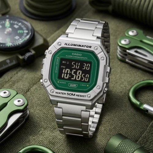 Casio Standard นาฬิกาข้อมือผู้ชาย สายสแตนเลส รุ่น W-218HD,W-218HD-3A