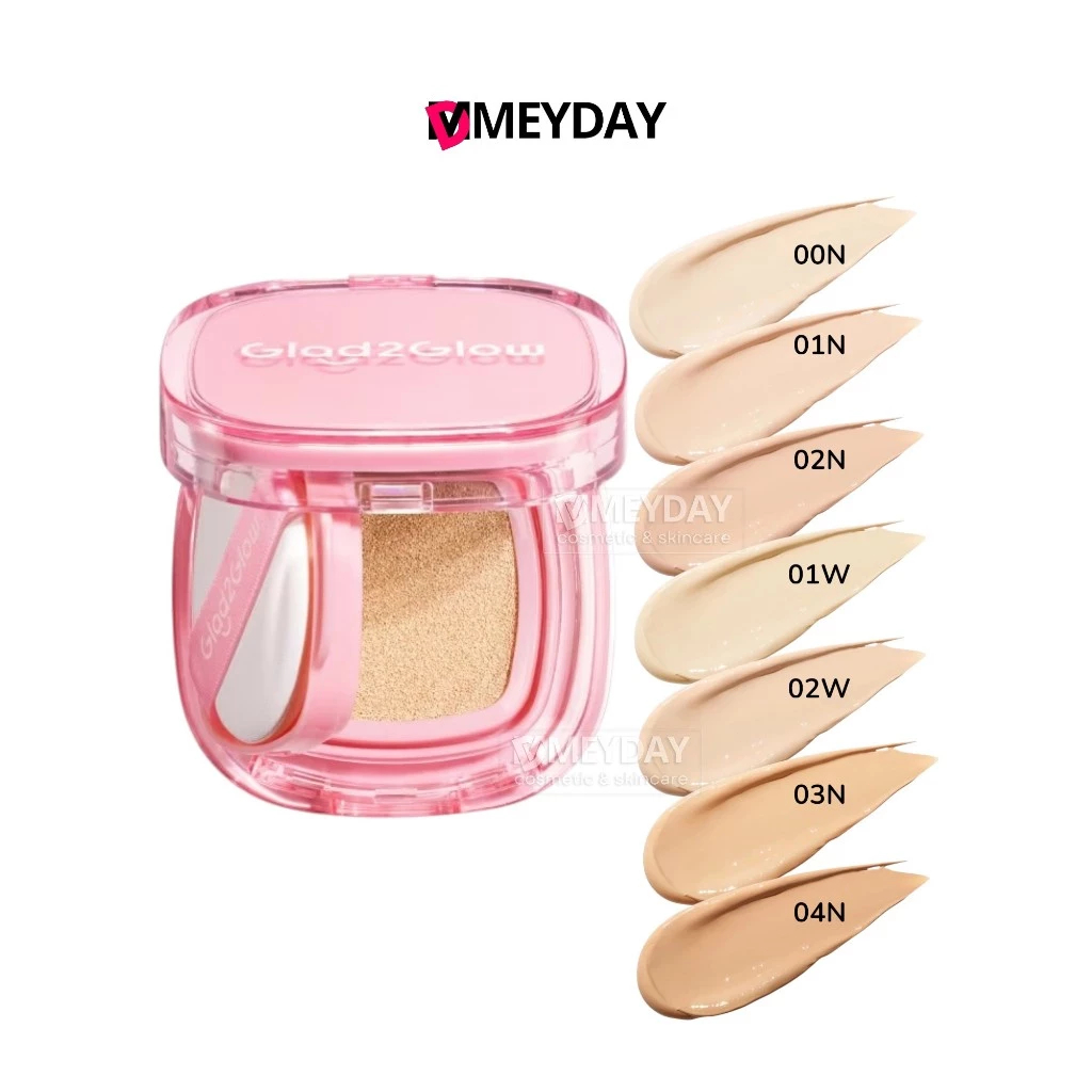Glad2Glow Perfect Cover Cushion Foundation +Refill แกลดทูโกลว์ คุชชั่น ปกปิดเรียบเนียน รองพื้น เนื้อ
