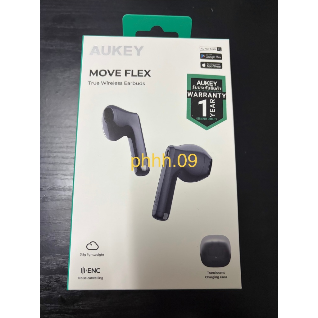 (พร้อมส่ง/สภาพใหม่/ไม่แกะกล่อง) AUKEY EP-M4 หูฟังบลูทูธ สีดำ
