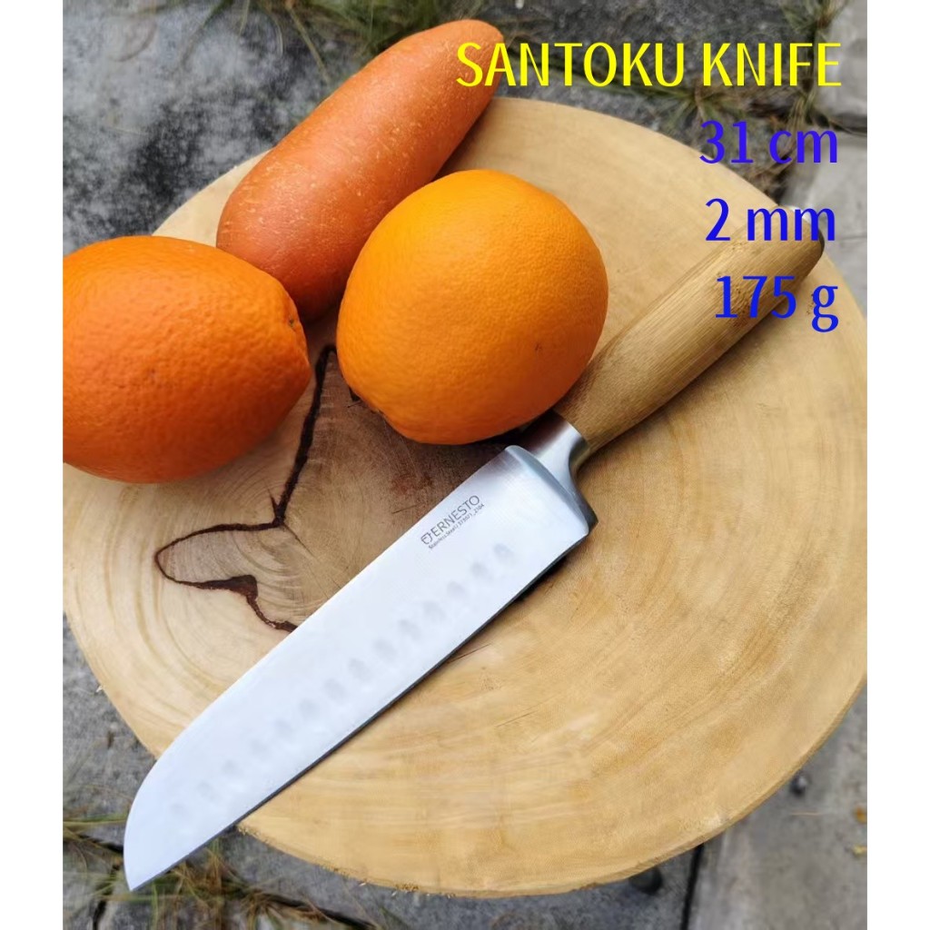 J90 มีดหั่นแบรนด์เยอรมัน ERNESTO มีดเชฟ มีดซันโตกุ SUNTOKU KNIFE คมสองด้าน