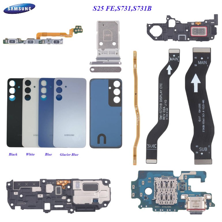 อะไหล่มือถือ Samsung S25 FE 5G,S731,S731B/สายแพร/ลำโพงหูฟัง/กระดิ่ง/ฝาหลัง/ถาดใส่ซิมการ์ด/แบต EB-BS936ABY