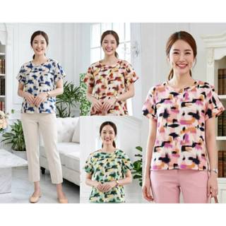 เสื้อสาวอวบอก 42 นิ้ว fashion เสื้อผู้หญิง ลายสวยๆ ผ้าไหมอิต…