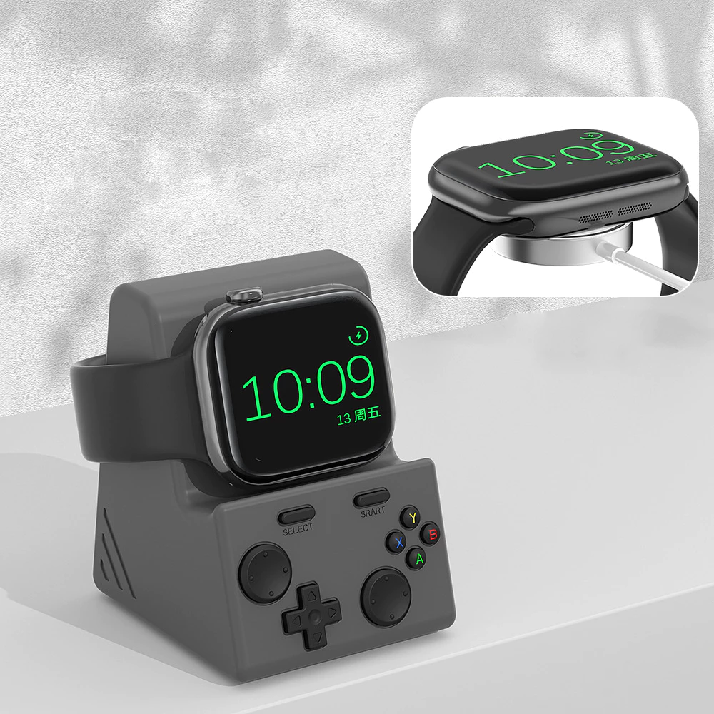 แท่นชาร์จ iWatch ฐานซิลิโคน ที่ตั้งนาฬกาสมาทวอช เคสอ่อน เคสแอร์พอดน่ารัก (Model.1)
