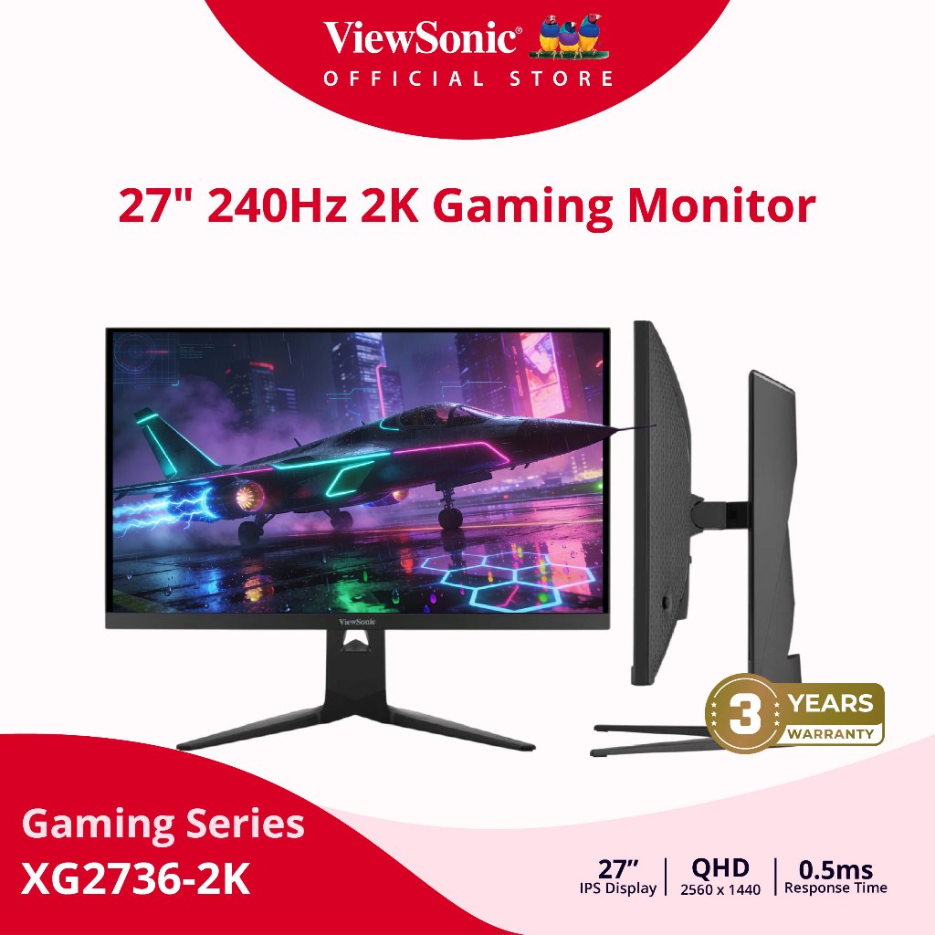 ViewSonic Gaming Monitor XG2736-2K / 27"/ IPS / 240 Hz / 0.5 ms (จอมอนิเตอร์เกมมิ่ง)
