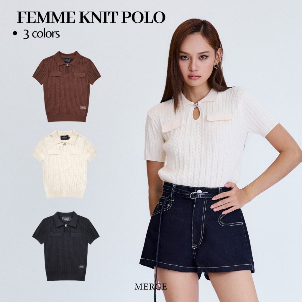 Merge Official - Femme Knit Polo (พร้อมส่ง)