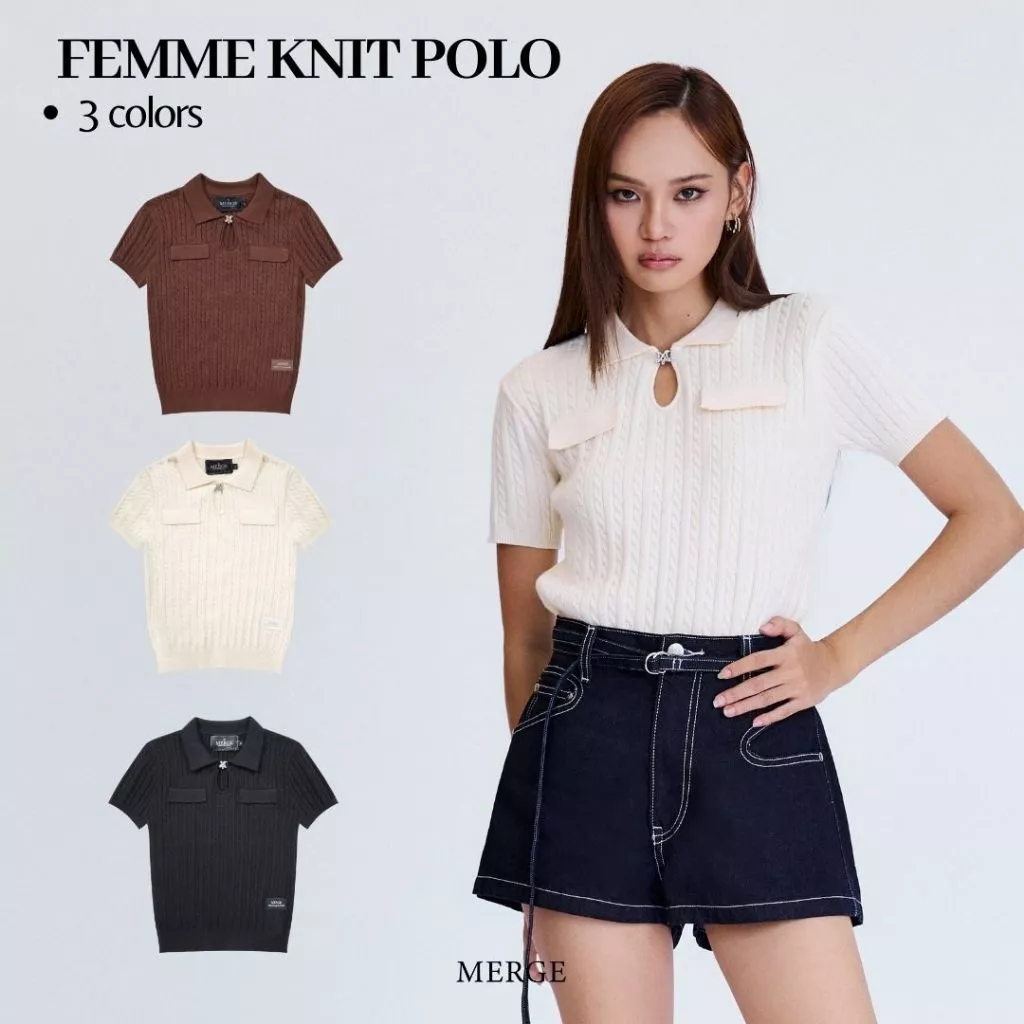 Merge Official - Femme Knit Polo (พร้อมส่ง)