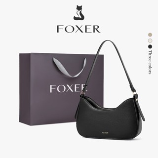 FOXER กระเป๋าสะพายไหล่สุดเก๋ กระเป๋าใต้วงแขนเรียบง่ายแต่ดูสบ…