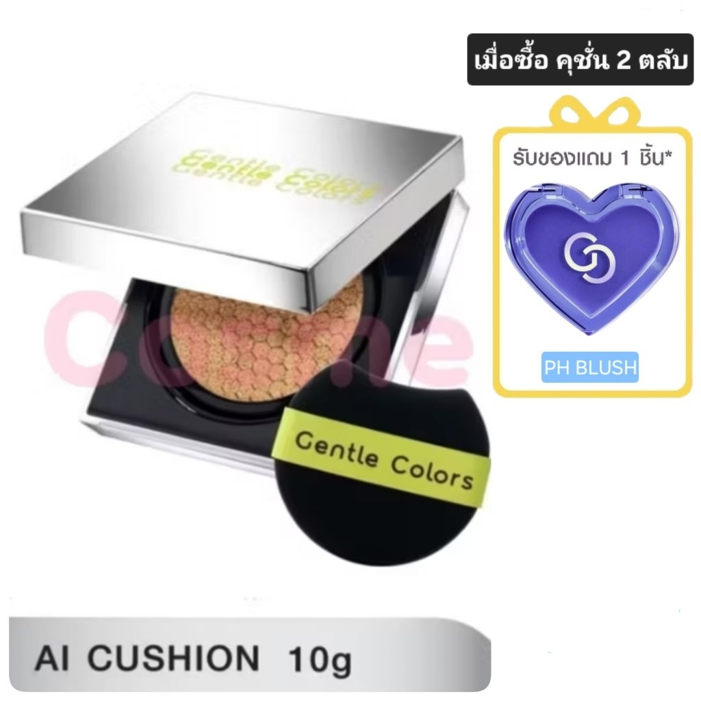 เจนเทิล คัลเลอร์ แมท คุชั่น GENTLE COLORS AI CUSHION SPF50 PA+++ 10 กรัม มี 5 สีให้เลือก